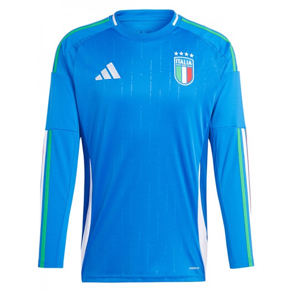 Italy home long sleeve jersey soccer uniform men's first sportswear football kit top shirt Euro 2024 cup